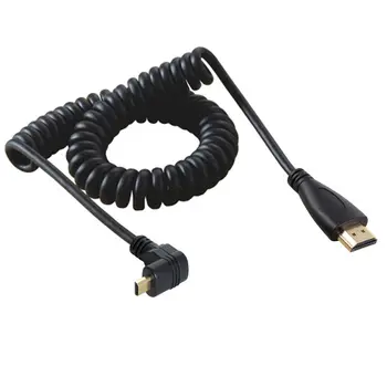 

CY Stretch Down Up Angled 90 Degree Micro HDMI to HDMI Male HDTV Cable for Phone & Tablet & Camera