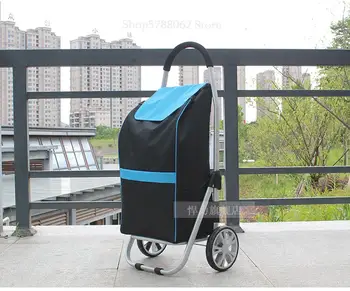 

Old man shopping cart shopping cart small cart folding small trailer trolley portable trolley hand-carrying home luggage cart