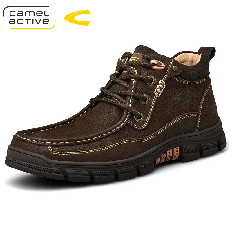 Camel Active новая уличная кожаная походная обувь для мужчин противоскользящие дышащие амортизационные Горные Скалолазание треккинговые кроссовки - Цвет: deep brown