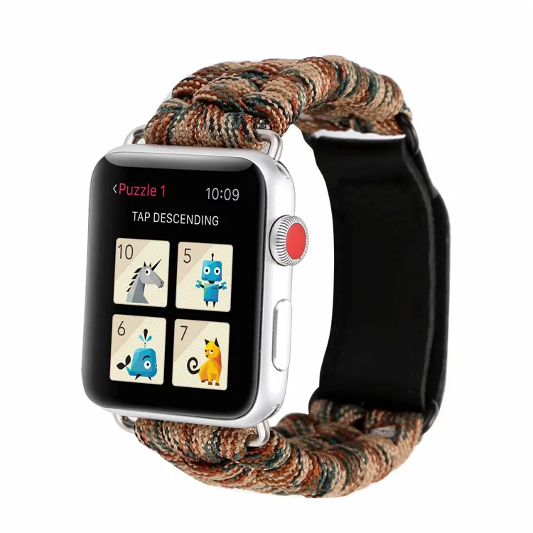 brownness Ремешок для apple watch band 44 мм apple watch 5 4 3 2 1 iwatch band 42 мм correa 38 мм 40 мм нейлон pulseira ремешок для часов браслет ремень - Цвет ремешка: brownness