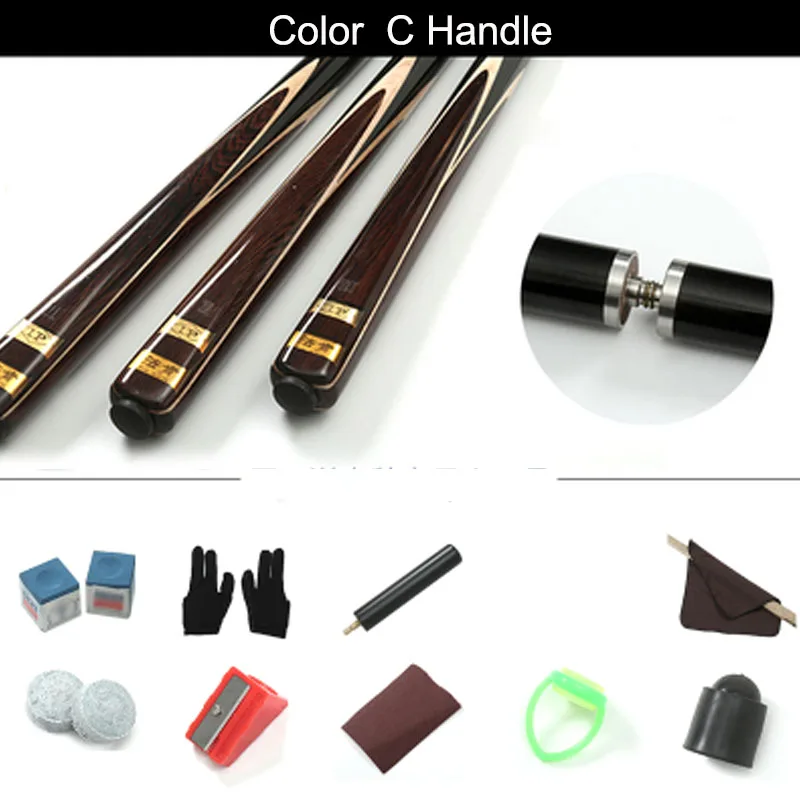 C Color Only Cue Новинка LP FA KEN модель 3/4 Кии для снукера 10 мм 11,5 мм размер наконечника 4 разных цвета чехол для снукера набор опций - Цвет: C Color Only Cue