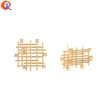 

Cordial Design 20Pcs 19*20MM CZ Earrings Stud/DIY Making/Hand Made/Genuine Gold Plating/Earring Findings/Jewelry Accessories