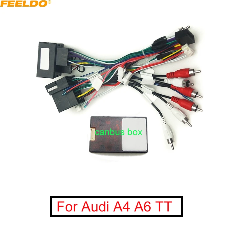 Автомобильный аудио адаптер FEELDO Android 16PIN кабель питания с коробкой Canbus для Audi A4 A6 TT