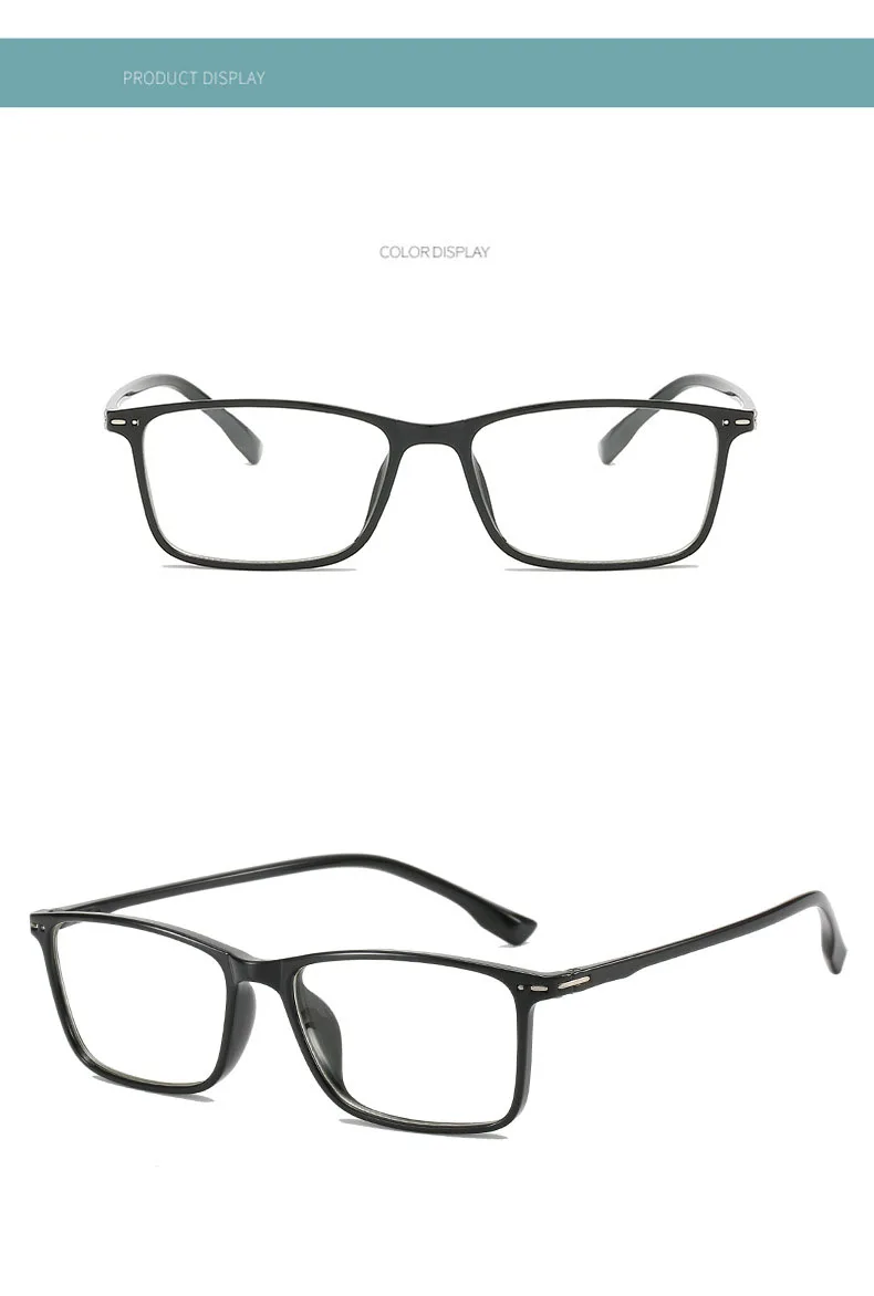 Новые мужские очки в квадратной оправе, Ретро стиль, оптические женские очки для близорукости-0,5-1-1,5-2-2,5-3-3,5-4-4,5-5-6
