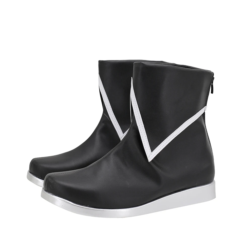 Touhou Project Marisa Kirisame Cosplay Boots Black Leather Shoes Custom Made Any Size (4)