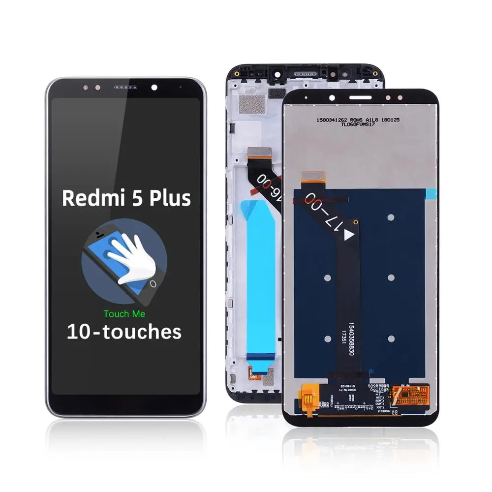 A + Оригинальный ЖК-дисплей для Xiaomi Redmi 5 Plus сенсорный экран с рамкой 10 Dotyk полная
