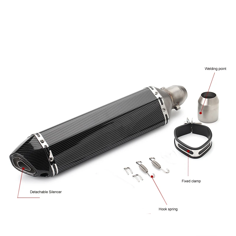 Глушитель для мотоцикла OHANEE Akrapovic Escapamento Moto Universel для nmax CRF 230 Z750 CB400 ER6N GY6 с глушителем