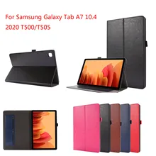 

Solid Color Protective Cover For Samsung Galaxy Tab A7 10.4 2020 T500/T505T507 PU Leather Flip Smart Case Anti-fall Tablet Cases
