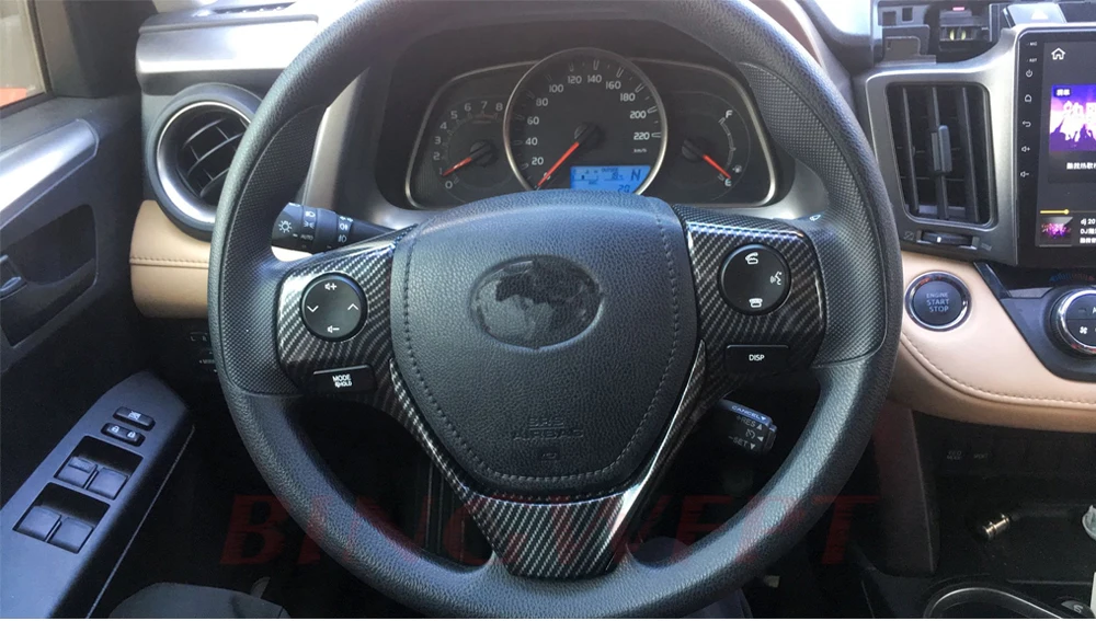 Carbon fibe 84250-02560 кнопки Bluetooth телефон рулевое колесо аудио кнопка управления для TOYOTA Corolla RAV4-15 стайлинга автомобилей