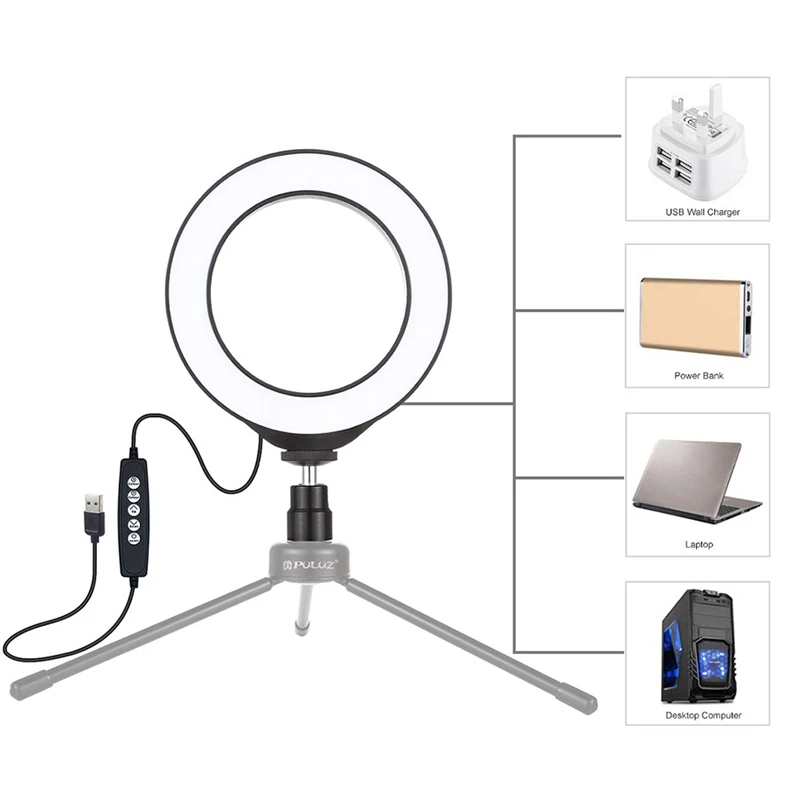 75 Energy-Saving LED Ring Light 4.7 inch Dimmable RGB Ring Light for Makeup Video Desktop Led Ring Light Lamparas 40NOV2704