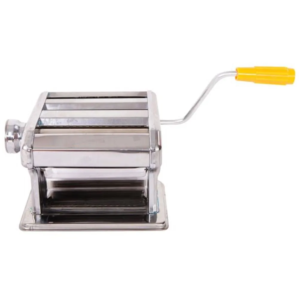 Stainless Steel Manual Linguine Pasta Maker Noodle Spaghetti Press Machine Cutter Dough Sheeter Ravioli Dumplings Shell Mold