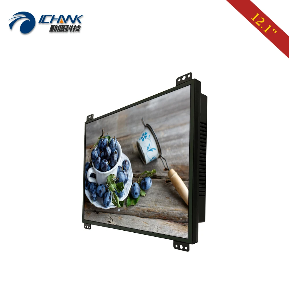 K120TN-DV2/12," дюймовый 1024x768 4:3 металлический корпус открытая рамка DVI монитор/12" VGA встроенный питание на загрузке ЖК-экран дисплей монитор