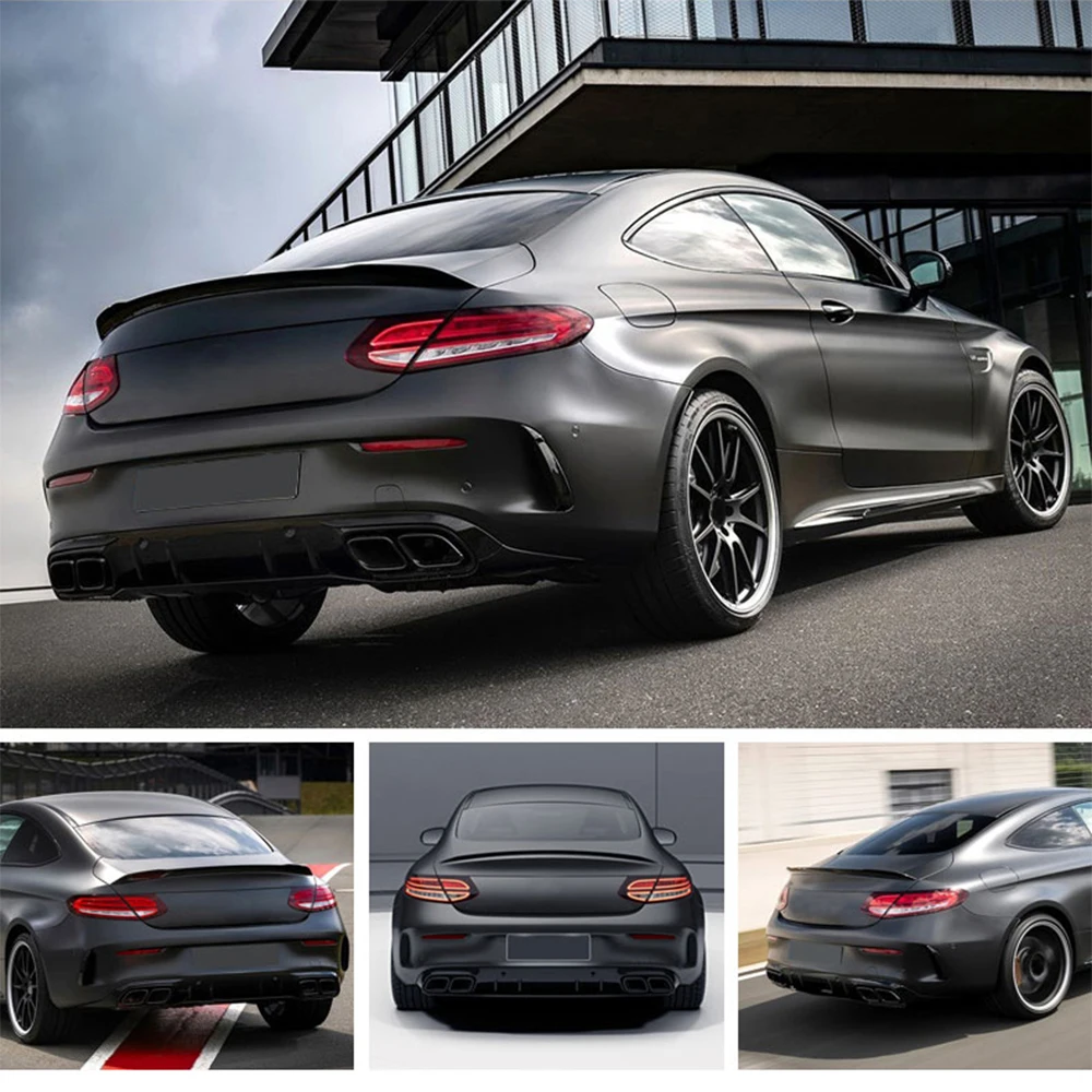 Диффузор заднего бампера для Mercedes Benz C-Class W205 C205 Sport C43 AMG Coupe 2015up с выхлопными наконечниками не для C63S