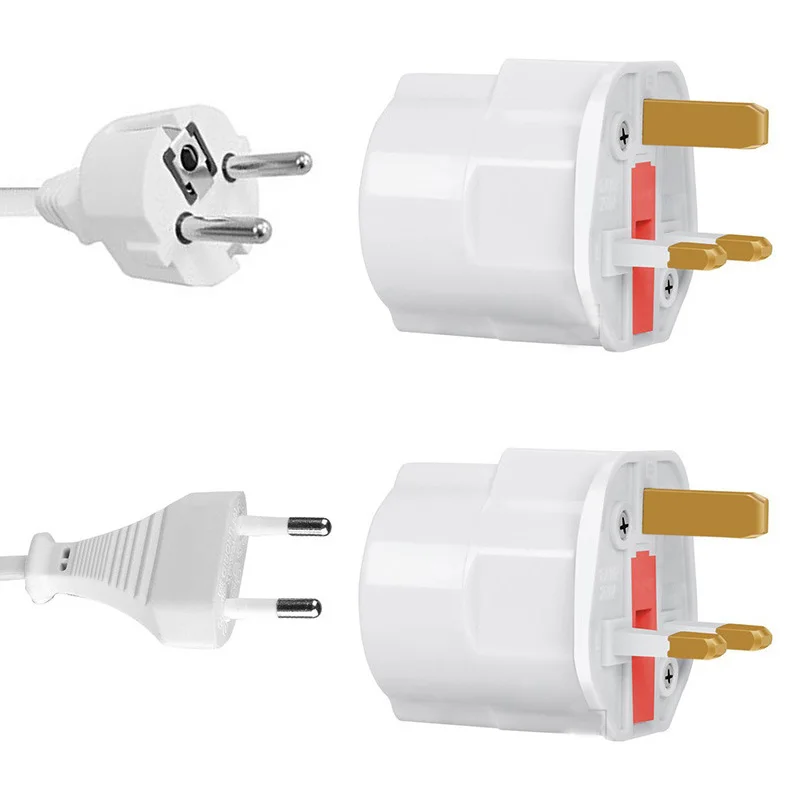 Multifunctional EU Euro European to UK plug adapter power plug adapter Plugs Adapter Power Converter 2 Pin Socket Travel 250V 13A Fused Universal Adaptor