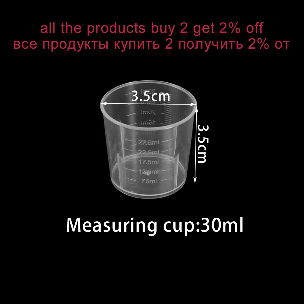20pcs 30ml 투명 플라스틱 측정 컵 에폭시 수지 실리콘 몰드에 대 한 일회용 액체 냄비 컨테이너 DIY 쥬얼리 만들기