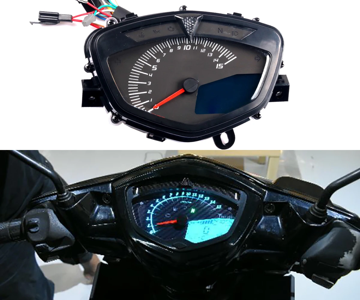 Motorcycle Tachometer Digital Odometer Speedometer Meter Gauge Moto Tacho Instrument For Yamaha Lc135 Lc 135 Water Temperature Instruments Aliexpress