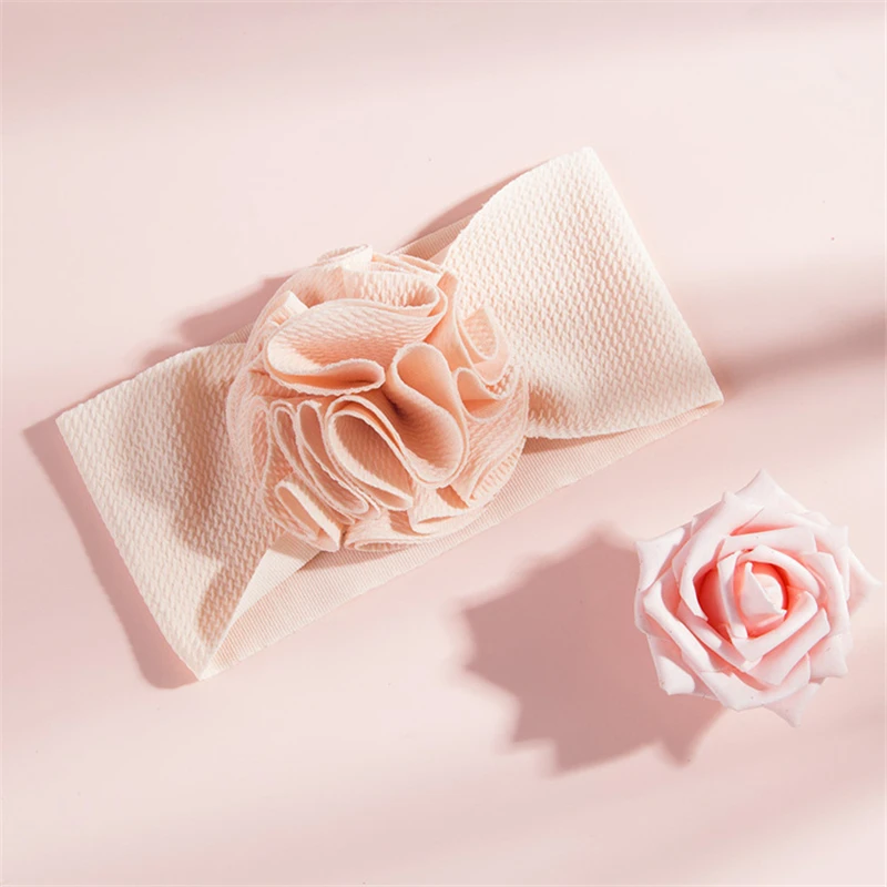 Girls big flower headbands Baby Elastic hairbands headwear Kids Wide Band headdress head bands Turban Head Wraps KHA654 boots baby accessories	