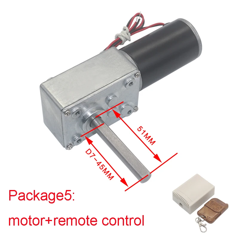 51 мм самоблокирующийся микро двигатель постоянного тока с высоким крутящим моментом мотор-редуктор