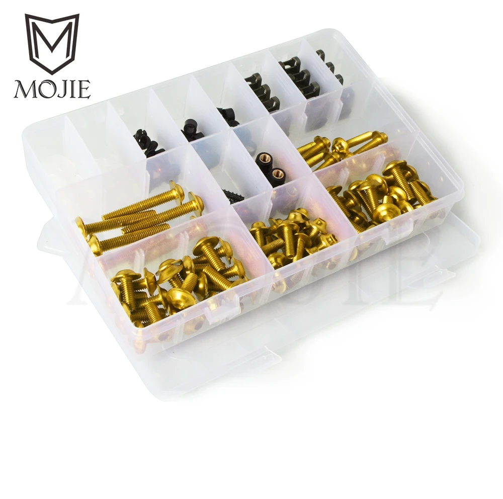 Gold Для Yamaha TDM 850 900/A TMAX 500/530 SX/DX SRV250 SRX 400 600 TDR250 Мотоцикл Обтекатели болты для корпуса комплект крепежные зажимы винт гайка - Цвет: Gold