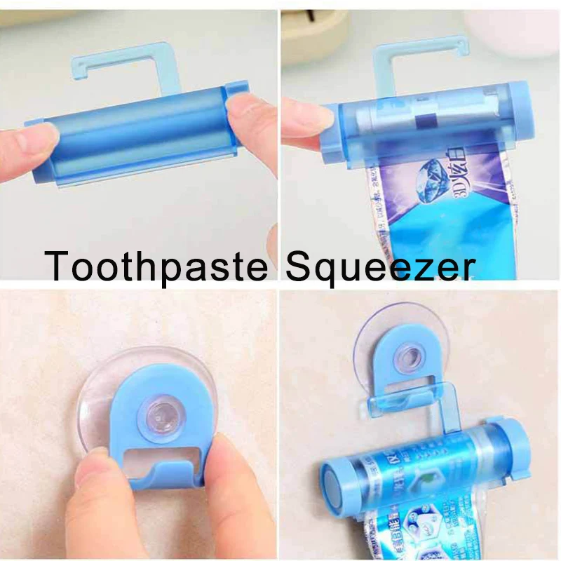 Exprimidor de tubo de pasta dental para el hogar, dispensador sencillo, Soporte rodante, accesorios de Limpieza de dientes para baño, soporte para pasta dental, 5 colores