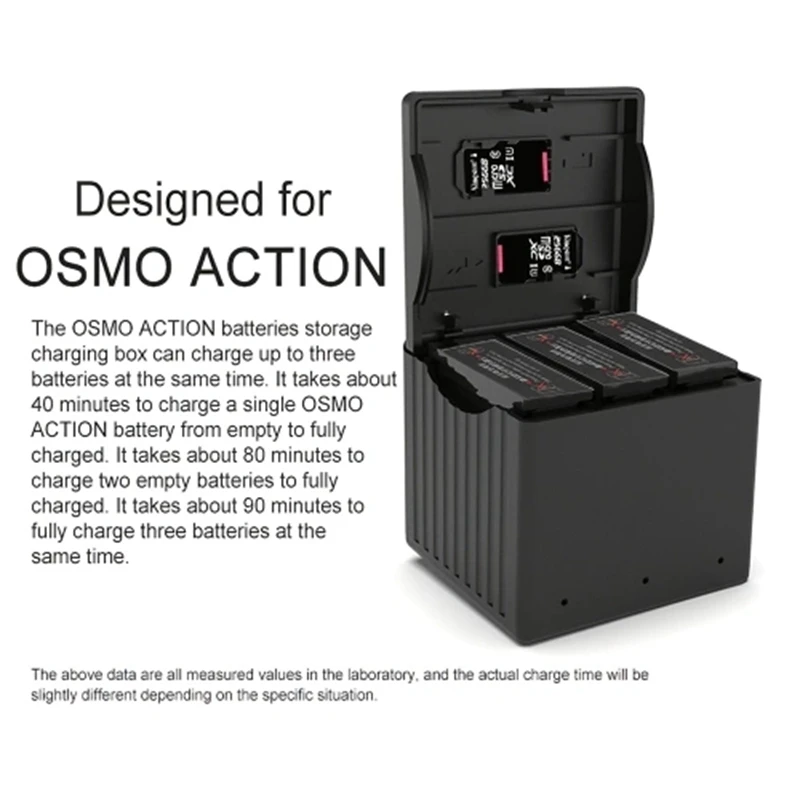FFYY-3 в 1 зарядное устройство концентратор для DJI OSMO экшн-камера с TYPE-C интерфейсом Умный интеллектуальный аккумулятор зарядное устройство tf-карта St