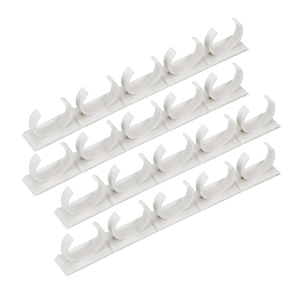 20 Clips Kitchen Spice Rack Organizer Spice Jars Holder Gripper Clip Strips, Stick to Cabinet Door Wall Refregerator