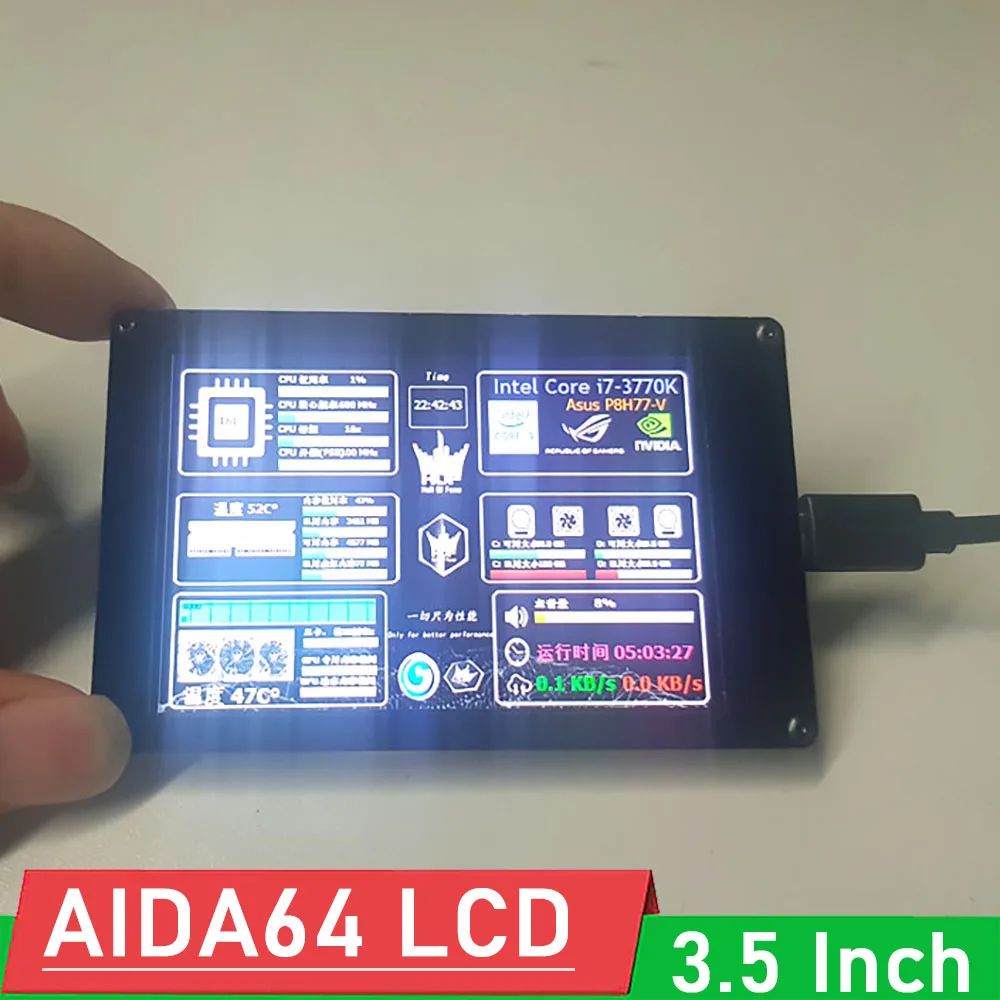 35 polegada ips display lcd monitor usb2lcd 01