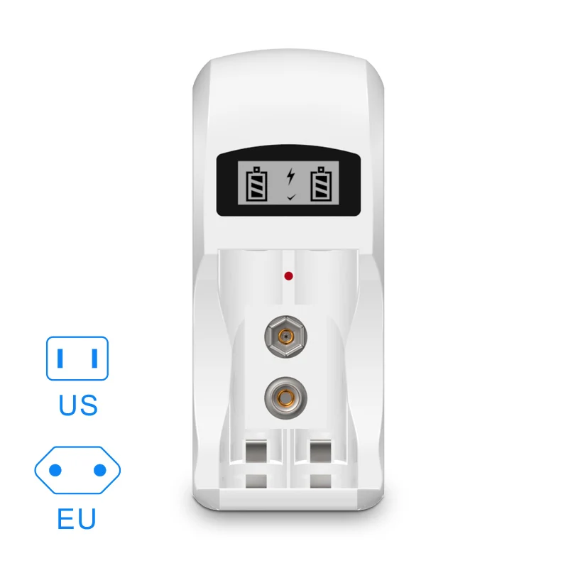 Зарядное устройство 2 слота Ni-MH зарядное устройство для AA AAA 9V 6F22 батарея с ЖК-дисплеем LHB99