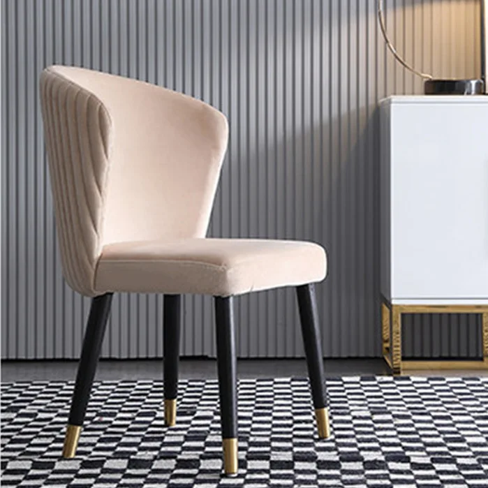 Светильник класса люкс стиль Пост Модерн, натуральный деревянистый обеденный стул вентилятор стул американский стиль офис продаж, чтобы обсудить стул Nordic простой кофе в английском стиле ретро - Цвет: 1 CHAIR54x58x88cm