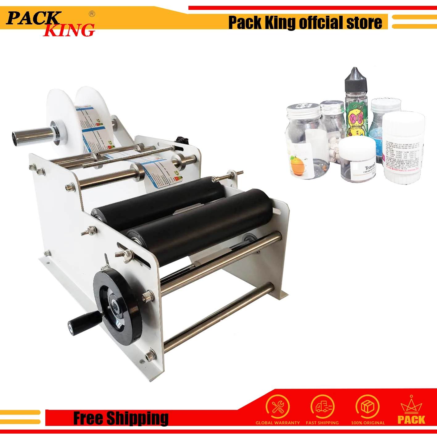 US $110.00 Manual Labeling Machine Labeler Round Bottle Labelling Device Ejuice Plastic Bottles Label Sticker E Liquid