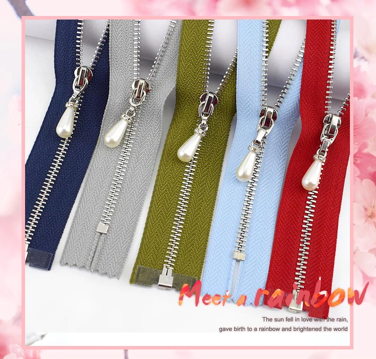 Meetee, 5 шт./набор, 20 см закройте 40/50/60/70 см с открытым концом 3# металлическая молния с жемчугом слайдер пулер застежки-молнии для шитья Костюмы Декор DIY Инструменты ремесла