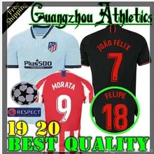 Атлетико Madrides Футбольная Футболка GRIEZMANN KOKE GABI JOAO FELIX Коста Годин Мората быстрый транспорт 19 20 футбольная рубашка