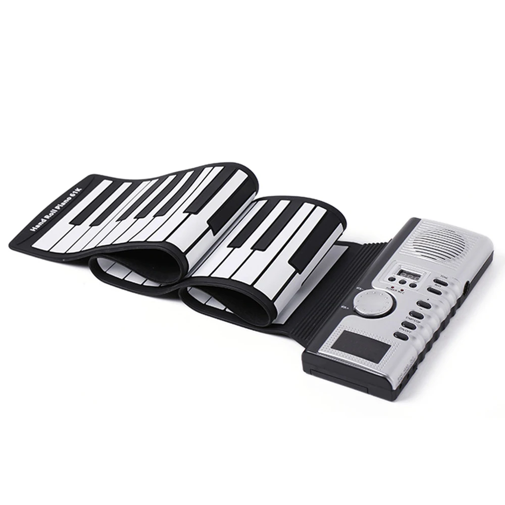

Hot 2019 new Portable Flexible 61 Keys Silicone MIDI Digital Keyboard Piano Electronic Roll Up Piano