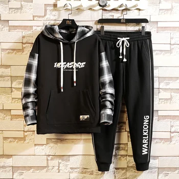 

Sporting Track Suit Print Clothes 2019 Autumn Spring Chinese Dragon Men's Sets Hoodie + Pants Sportswear Tracksuit Men Brand
