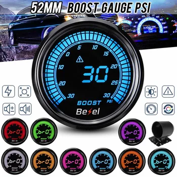 

Hot New 2" 52mm Car Turbo Boost Pressure Gauge Meter Digital LED Display w/Sensor 30PSI Gauge Holder Free