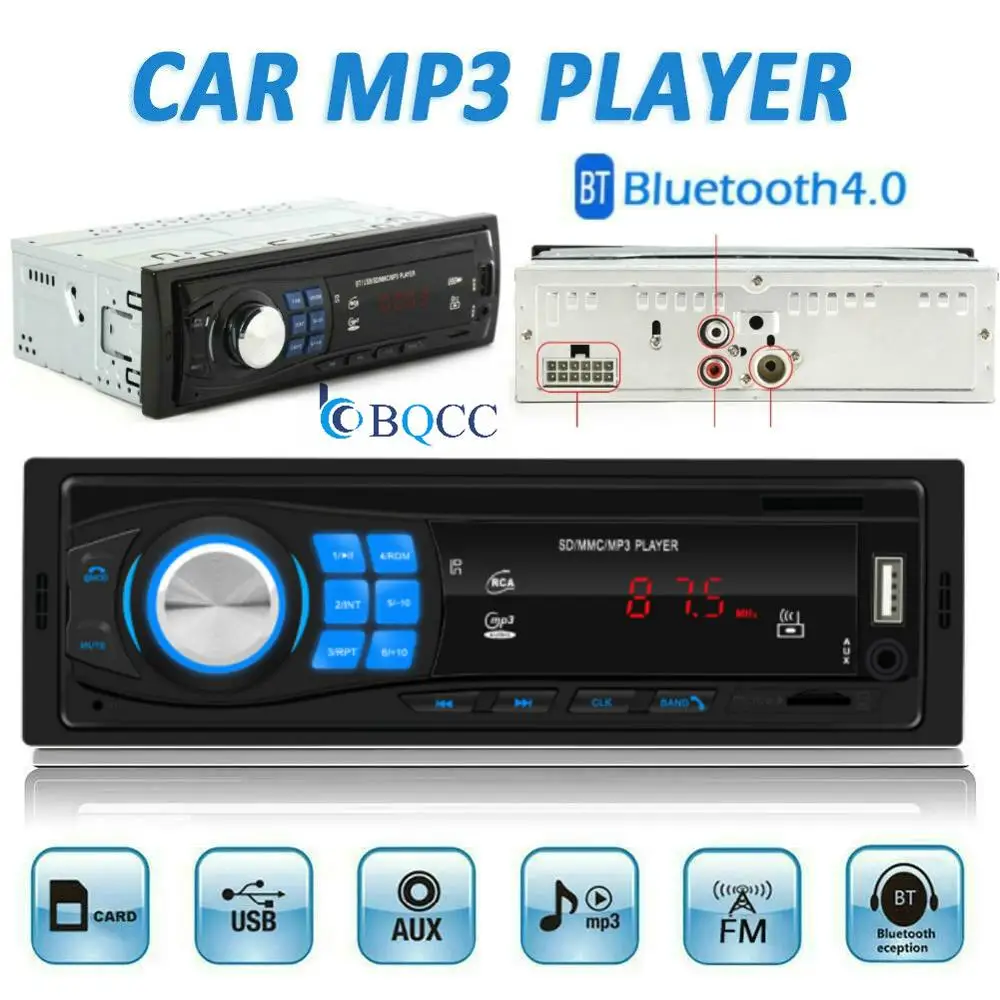 

Single 1Din Car Stereo MP3 Player In Dash Autoradio Head Unit Bluetooth USB AUX FM Radio Stereo Sound Effect