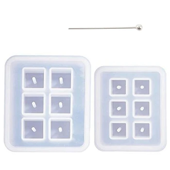 

1002 Pcs Accessories: 1000 Pcs Ball Head Pins 20X0.5Mm(24 Gauge) Silver Tone & 2 Pcs Silicone Bead Molds With Holes