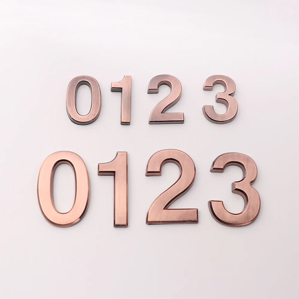 1PC ABS Plastic Waterproof Room Number Self-adhesive Digits Sticker Address Sign Door Plates Home Improvement Supplies