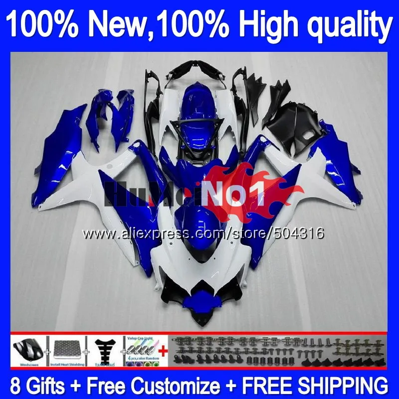 Корпус для SUZUKI GSXR-750 GSXR 600 750 GSXR600 GSX-R750 17MC. 58 GSXR-600 K8 GSXR750 2008 2009 2010 08 09 10 синий обтекатель - Цвет: No. 1