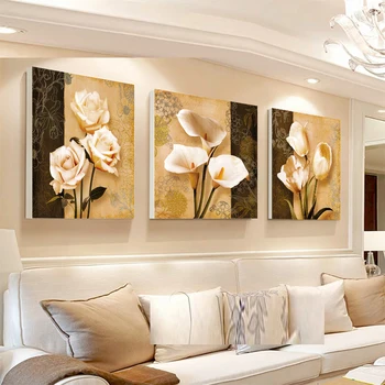 

5D DIY Diamond Painting Full Drill Flowers Diamond Embroidery Handicraft Decoration Gift Calla lily tulip rose Triptych WW194