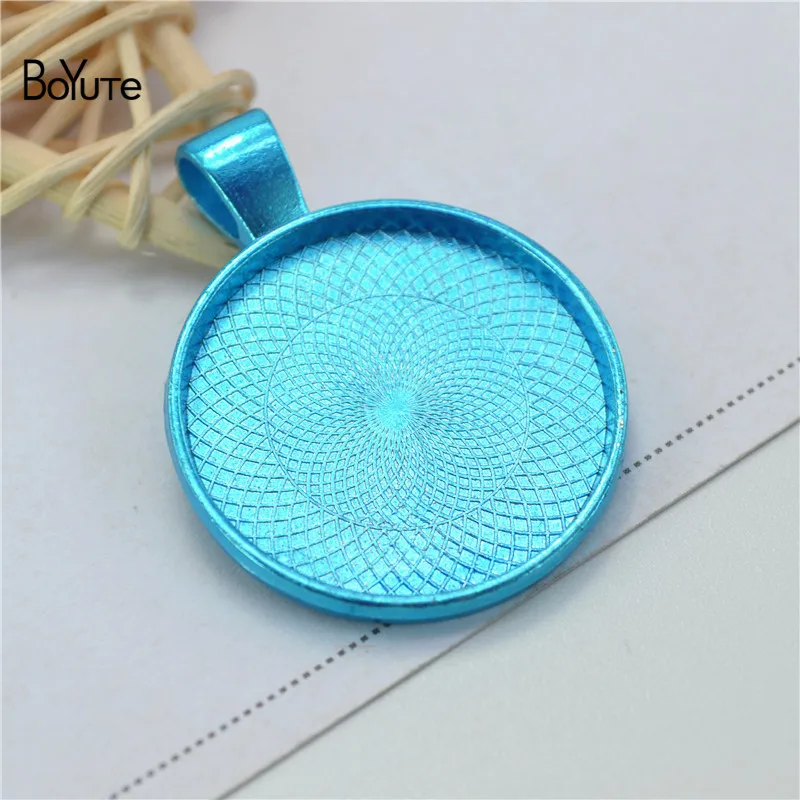 Pendant Base 6 BoYuTe 5 штук/упаковка с фокусным расстоянием 25 мм Камея из кабошона основа Подвески Сделай своими руками заготовка с плоской гранью Настройки ювелирные изделия - Цвет: Pendant Base 6