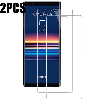 Перейти на Алиэкспресс и купить 2 шт закаленное стекло для Sony Xperia 5 Защита экрана для Sony Xperia 5 J8210 J8270 J9210 защитная пленка