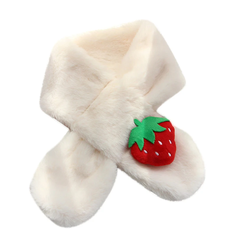 Winter Plush Scarf For Children Boys Scarves Thickened Wool Warm Collar Girls Child Unisex Neck Scarf Thicken Grass Scarves A40