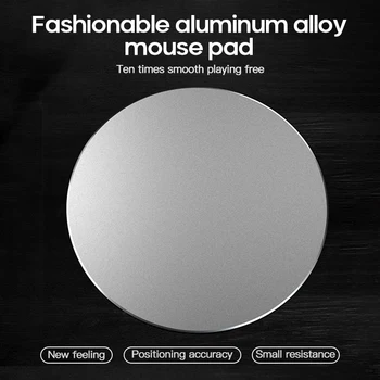 

6 Colors 1Pc Aluminium Alloy Waterproof Round Desktop Gaming Mouse Mat Pad Computer Accessory Suitable For Home And Office