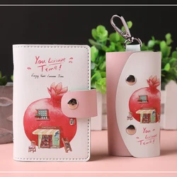 Women's Wallet with Multiple Card Slots PU Leather Anti-demagnetization Hasp Business Card Holder Cute Wallet Cartoon Printing