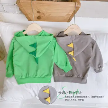 

New Baby Kids Jacket Cartoon Dinosaur Hooded Jackets for Girls Toddler Boys Clothing 2020 Spring Child Outerwear 2 3 4 5 6 Years