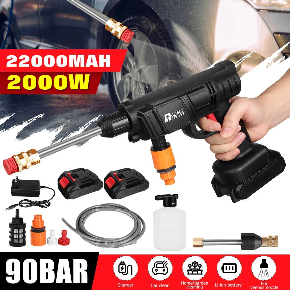 コードレス高圧洗車機 35bar 200mah ポータブル高圧洗浄機 ガーデンツール 洗車 Aliexpress コードレス高圧洗車機 35bar 200mah ポータブル高圧洗浄機 ガーデンツール 洗車 Aliexpress