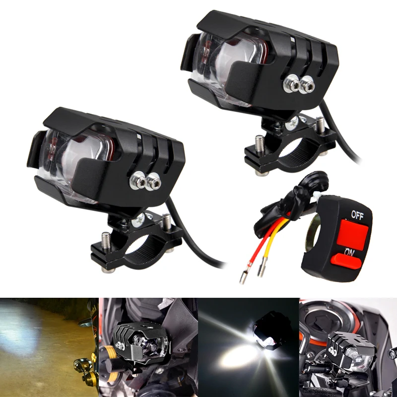 

1 Or 2PCS 1 Mode Motorcycle LED Headlamp Headlight 20W 3000LM 6500K Motorbike Motorcycle Driving Spot light Lamp