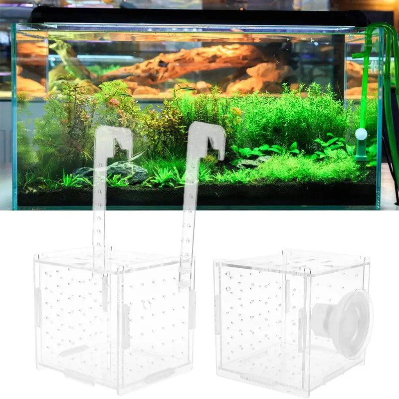 

Aquarium Fish Breeding Isolation Box for Baby Fish Hatchery Incubator Cage With Sucker Hook
