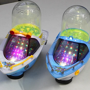 

Electric 360 Rotation Universal Wheel Boat with Fountain LED Music Kids Toy Glowing In The Dark Steamer Toys For Children Gift